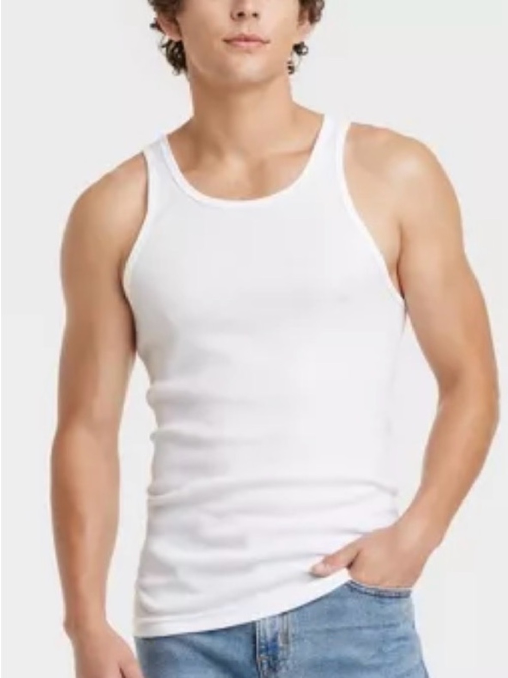Goodfellow & Co White Ribbed Tank (Pack)